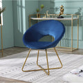 Velvet Upholstered Accent Chair Curved Back Gold Sled Base Multi-Color