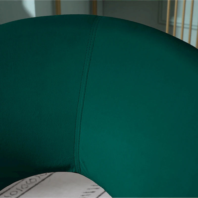 Velvet Upholstered Accent Chair Curved Back Gold Sled Base Multi-Color