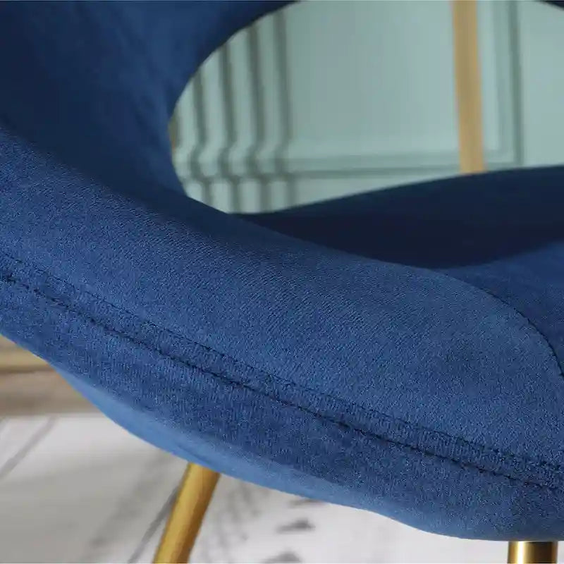 Velvet Upholstered Accent Chair Curved Back Gold Sled Base Multi-Color