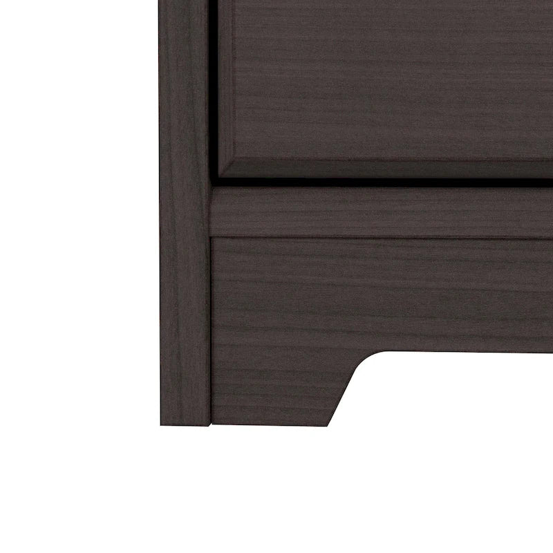 Bureau d'angle en L de 60W avec tiroir de rangement pour dossiers et gestion des câbles