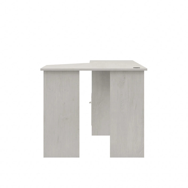 Bureau d'angle en L de 60W avec tiroir de rangement pour dossiers et gestion des câbles
