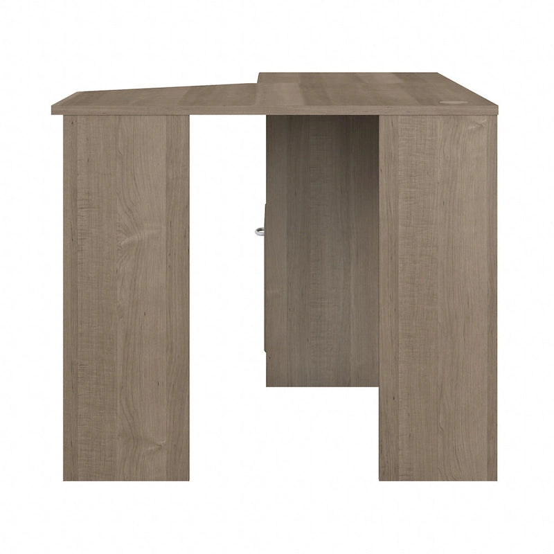 Bureau d'angle en L de 60W avec tiroir de rangement pour dossiers et gestion des câbles