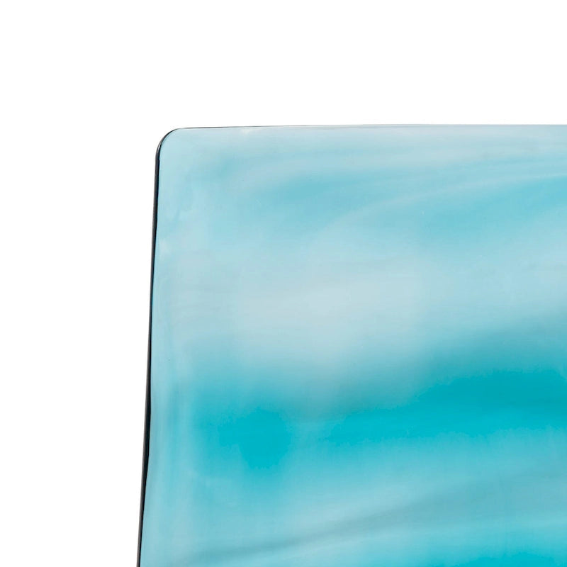 Chaise de salle à manger en acrylique transparent avec pieds chromés motif ondulé empilable