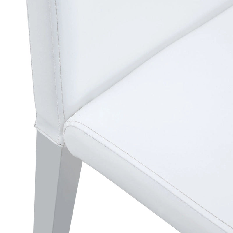 Lot de 4 chaises de salle à manger, chaises d'appoint sans accoudoirs rembourrées, chaises de salon modernes en cuir PU avec dossier pour salle à manger
