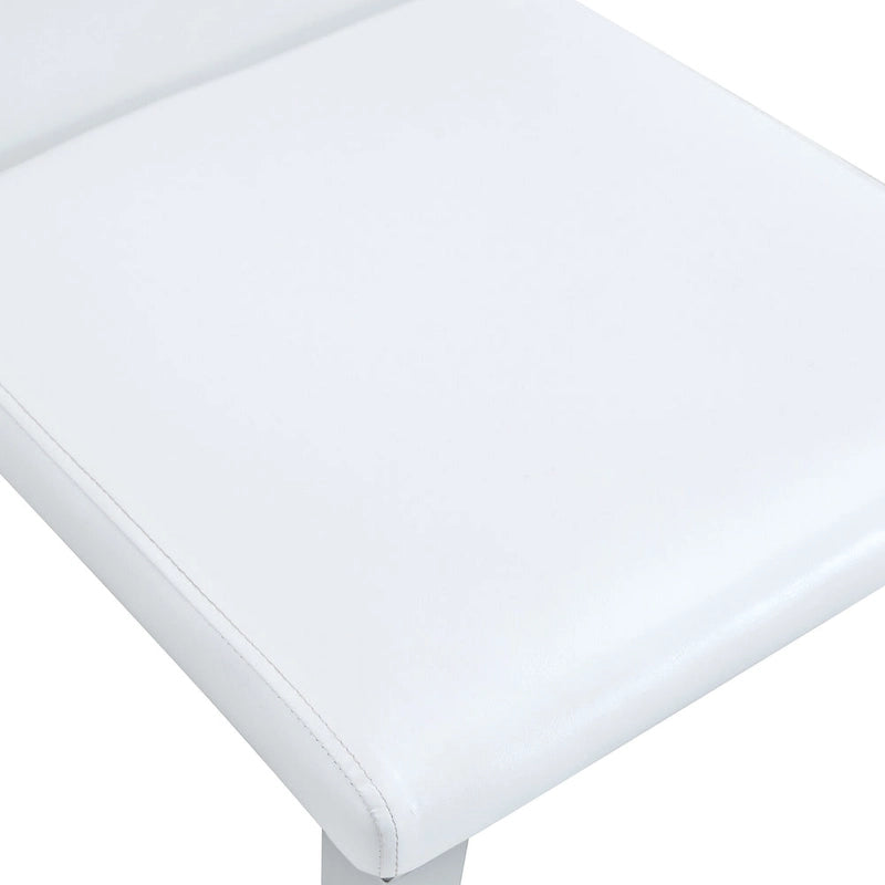 Lot de 4 chaises de salle à manger, chaises d'appoint sans accoudoirs rembourrées, chaises de salon modernes en cuir PU avec dossier pour salle à manger