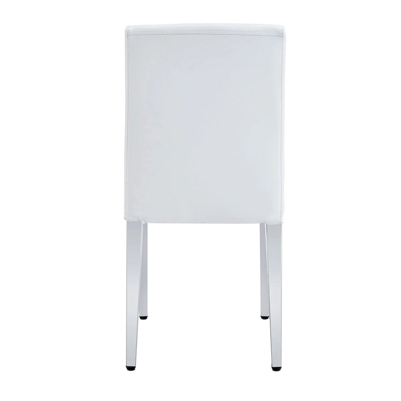 Lot de 4 chaises de salle à manger, chaises d'appoint sans accoudoirs rembourrées, chaises de salon modernes en cuir PU avec dossier pour salle à manger