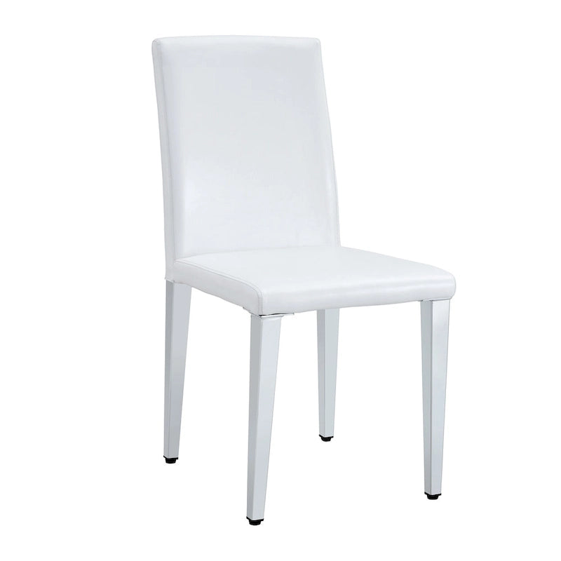 Lot de 4 chaises de salle à manger, chaises d'appoint sans accoudoirs rembourrées, chaises de salon modernes en cuir PU avec dossier pour salle à manger