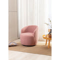 Fauteuil d'appoint pivotant en tissu Teddy doux avec rotation à 360°, rose clair, bleu, gris, orange