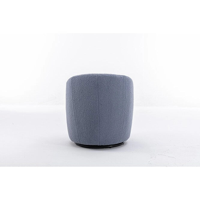 Fauteuil d'appoint pivotant en tissu Teddy doux avec rotation à 360°, rose clair, bleu, gris, orange