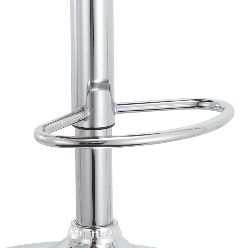 Tabouret de bar pivotant réglable avec assise rembourrée, dossier bas, marron noir