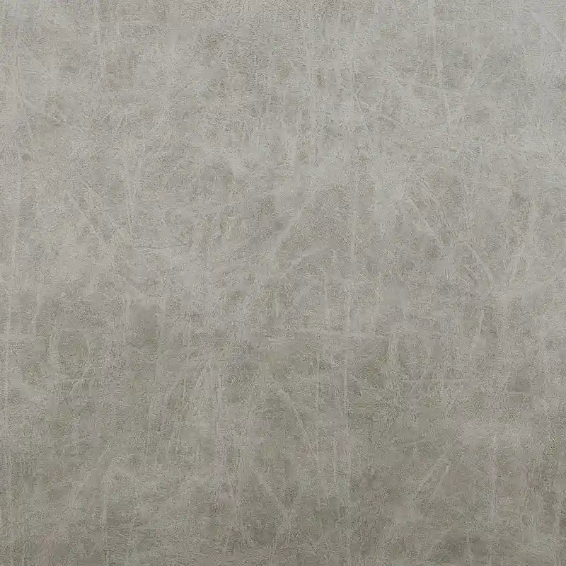 Chaise de salle à manger en similicuir avec dossier profilé et pieds en acier, marron et gris