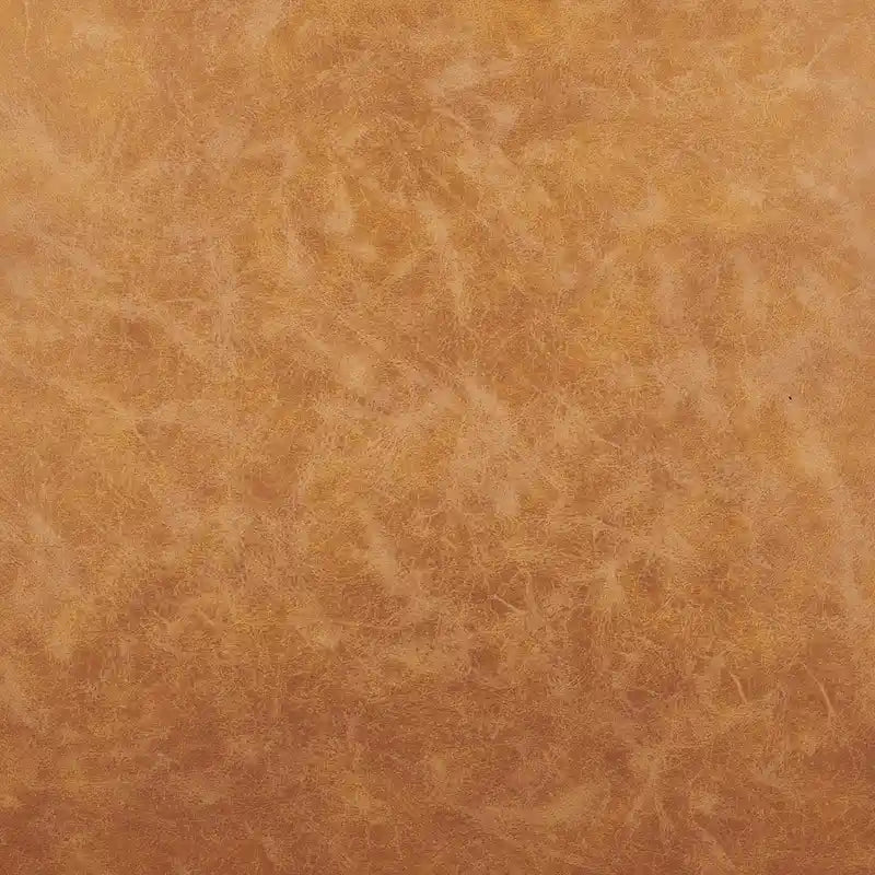 Chaise de salle à manger en similicuir avec dossier profilé et pieds en acier, marron et gris