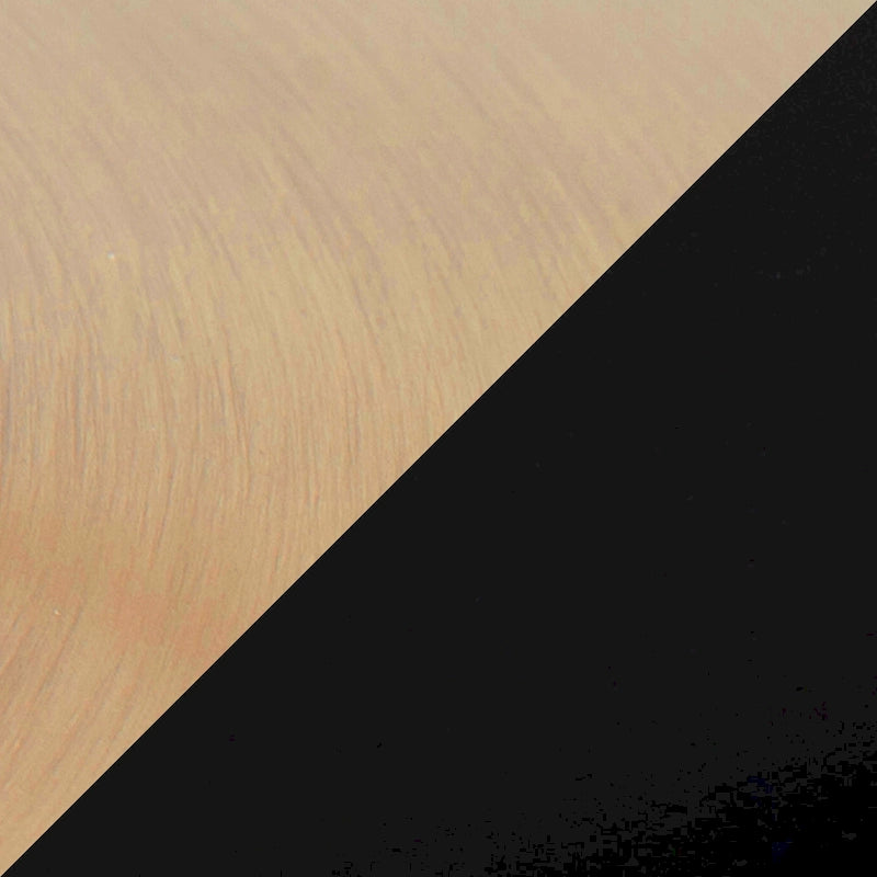 Table de bar ronde réglable en hauteur avec piètement en métal et plateau en bois