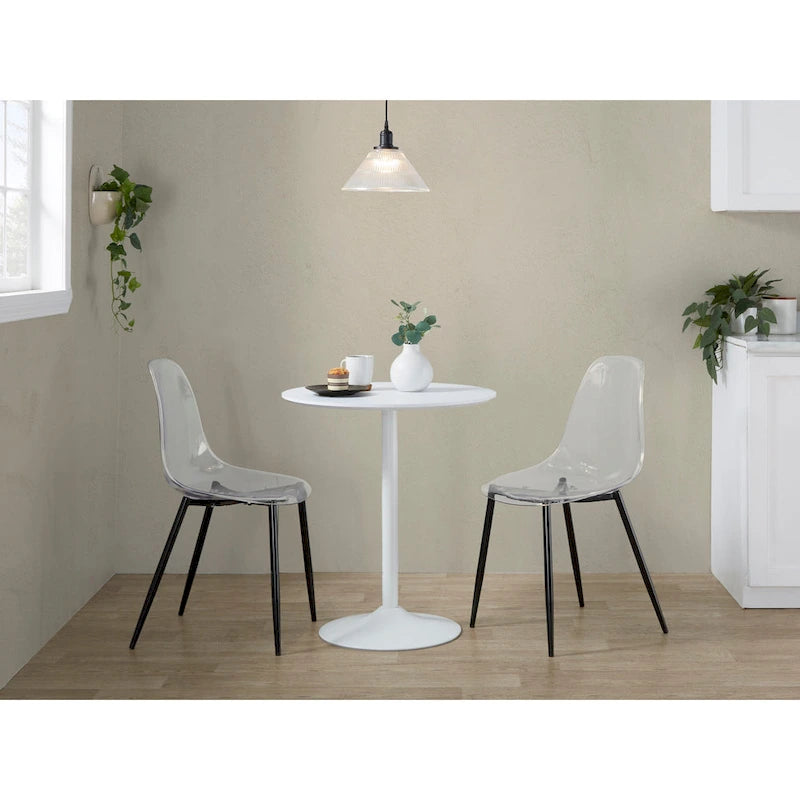 Table de bar ronde réglable en hauteur avec piètement en métal et plateau en bois