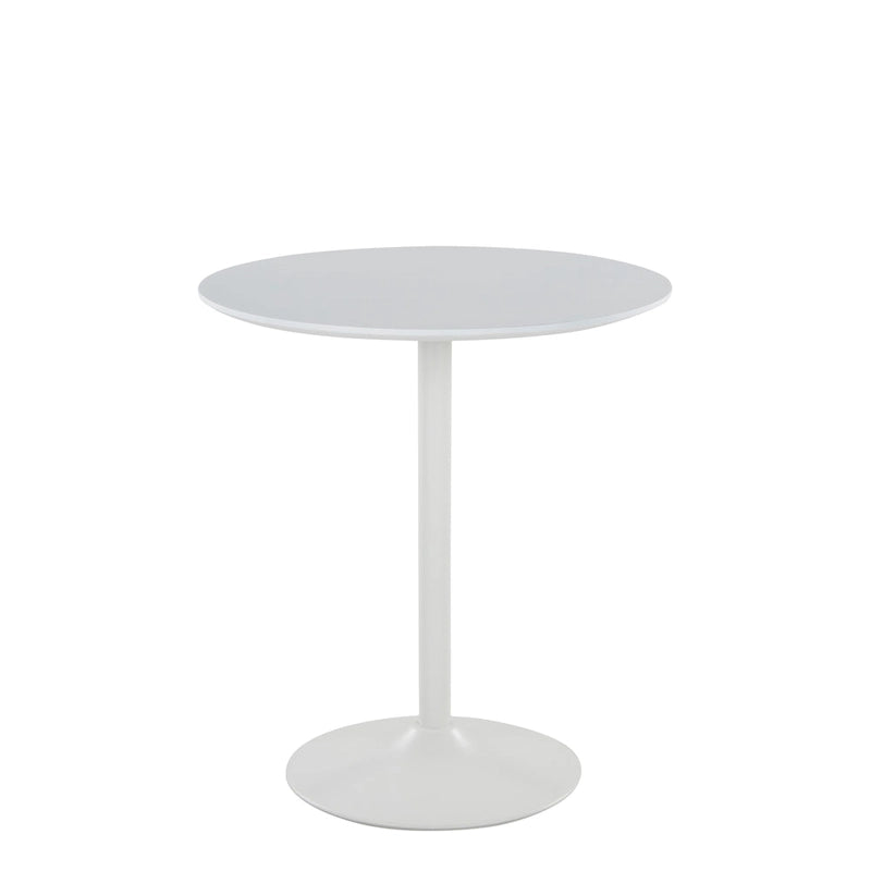 Table de bar ronde réglable en hauteur avec piètement en métal et plateau en bois