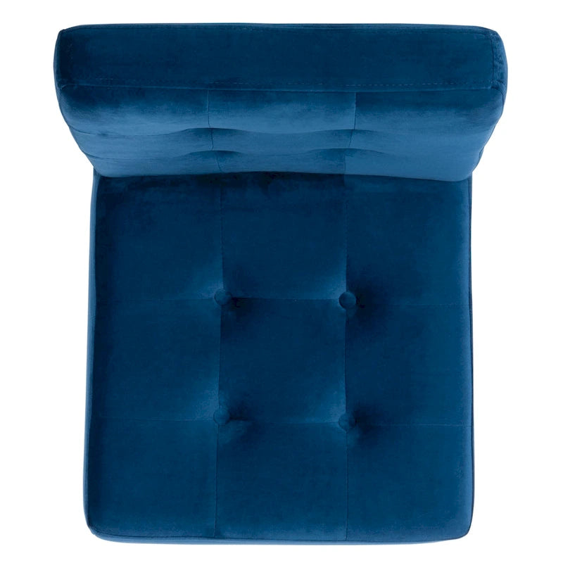 Glam Tufted Accent Side Chair with Polished Chrome Legs Multi-Color