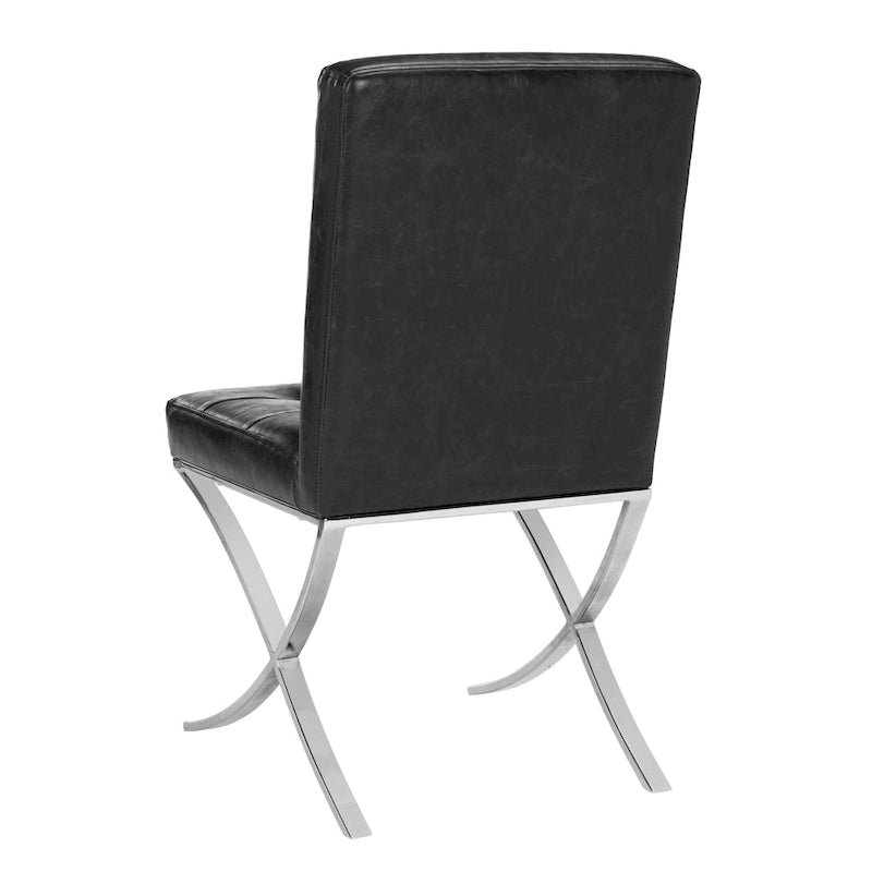 Glam Tufted Accent Side Chair with Polished Chrome Legs Multi-Color