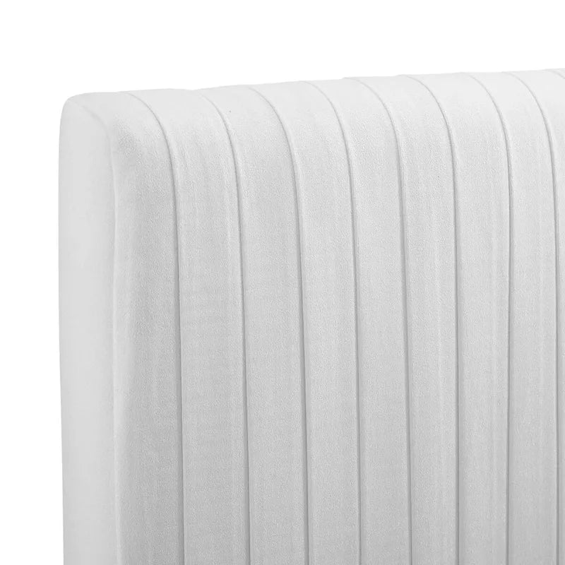 Tête de lit capitonnée en velours Full/Queen, gris anthracite