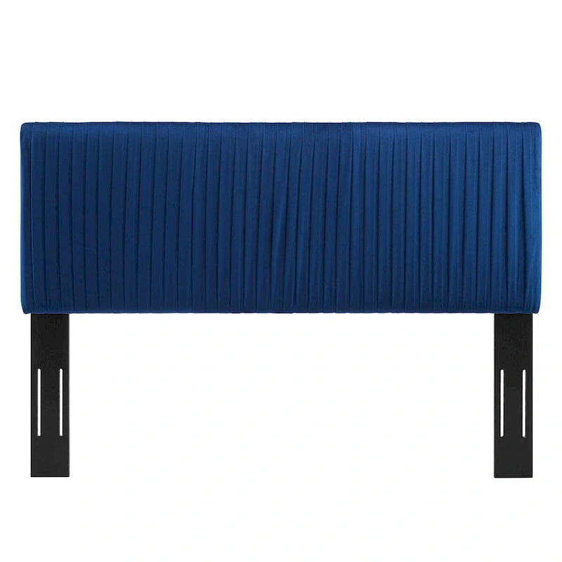 Tête de lit capitonnée en velours Full/Queen, gris anthracite
