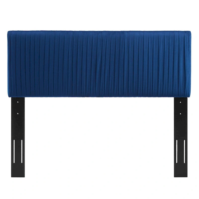 Tête de lit capitonnée en velours Full/Queen, gris anthracite