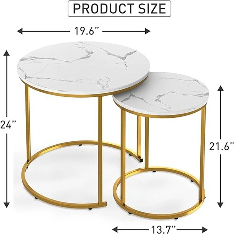 Table basse ronde en bois marron rustique avec plateau et piétement en métal