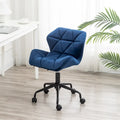 Chaise de bureau pivotante en velours capitonné avec hauteur réglable