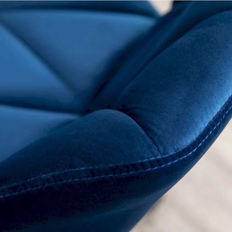 Chaise de bureau pivotante en velours capitonné avec hauteur réglable